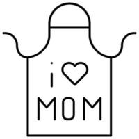 apron mom love icon for download vector