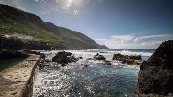 The charco azul natural pools in la palma, canary islands video