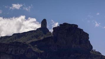 A timelapse of the roque nublo in gran canaria video