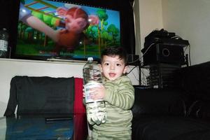 Cute Asian Pakistani Baby, Ahmed Mustafain Haider is Posing at Home. Originally he is from Pakistan but Live at Luton England UK. Image was Captured on 25-March-2023 photo