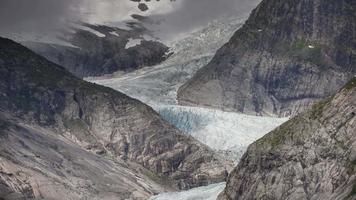 Timelapse av de Nigardsbreen glaciär i de Jostedalsbreen nationell parkera i Norge video