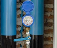 water meters in an apartment building photo