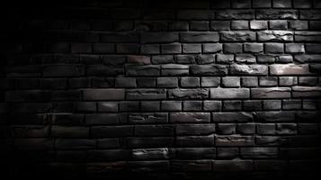 Rough Black Brick Wall Texture Background photo