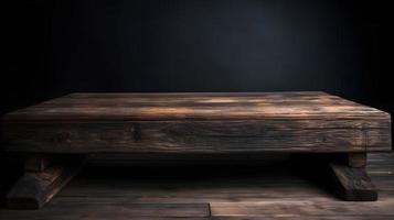 Dark Aged Wood Plank table photo