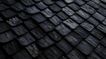 Black Roofing Asphalt Texture Background photo