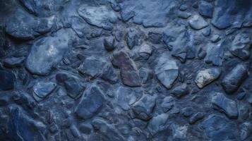 Dark Blue Rough Grainy Stone or Concrete Wall Texture Background photo