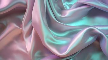 Pastel Iridescent Silk Shiny Fabric Texture photo