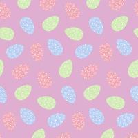 Easter seamless pattern with patterned Easter eggs in trendy soft hues. Happy Easter. Springtime vector