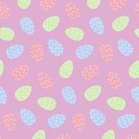 Easter seamless pattern with patterned Easter eggs in trendy soft hues. Happy Easter. Springtime vector