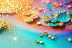 Iridescent glitter. AI background photo