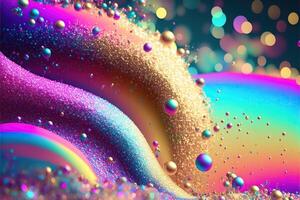 Iridescent glitter. rainbow abstract background photo