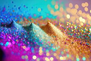 Iridescent glitter. AI generated photo