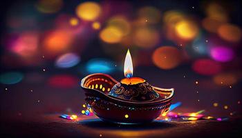 diwali el triunfo de ligero y amabilidad hindú festival de luces celebracion diya petróleo lamparas 24 octubre foto
