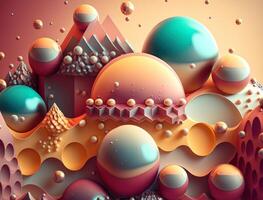 Abstract image featuring a combination of organic and geometric shapes dynamic and energetic background created with technology photo