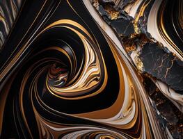 Marble stone texture background material with elements of semi-precious stones and gold created with Generative AI technology photo