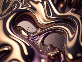 A metallic abstract wavy liquid background technology photo