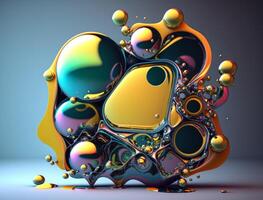 Abstract background with a colorful liquid shapes technology photo