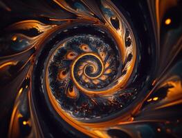 Colorful Swirling radial vortex background created with technology photo