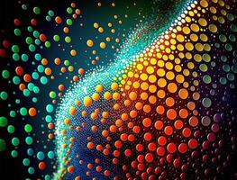 Colorful abstract geometric background with dot shapes pointillism style created with technology photo