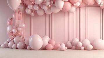 3d balloon arch decoration for photo studio.