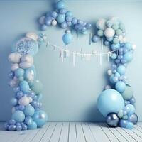 3d balloon arch decoration for photo studio.