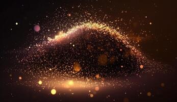 Sparkling Luxury Glitter, Bokeh Sparkles, and Particles. photo