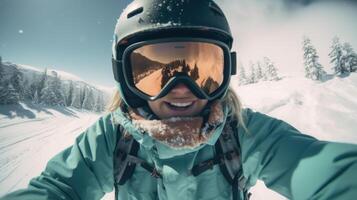 Snowboarder Captures Epic Moment in First-Person View. photo