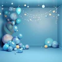 3d balloon arch decoration for photo studio.
