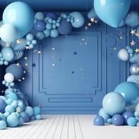 3d balloon arch decoration for photo studio.