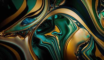 Golden Malachite Marble Texture. photo