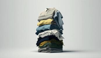 Seamstress woman pile of a lot of clothes. Generate Ai 24137243 Stock Photo  at Vecteezy