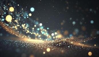 Sparkling Luxury Glitter, Bokeh Sparkles, and Particles. photo
