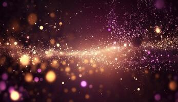 Sparkling Luxury Glitter, Bokeh Sparkles, and Particles. photo