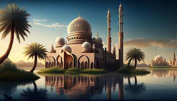 Aestatic Mosque Background - photo