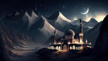 Aestatic Mosque Background photo