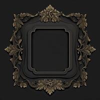 Frame Border Vintage Style to The Present Black Background - photo