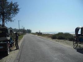 hermosa paisaje de de cox bazar, bangladesh viaje y vacaciones. foto