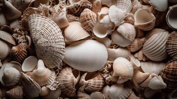 Natural shells background. Illustration photo
