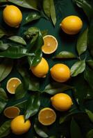 natural limón antecedentes. ilustración ai generativo foto