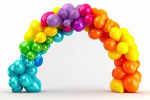 Balloon arch isolated. Illustration photo