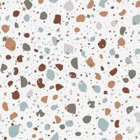 Terrazzo vector seamless pattern. Beige abstract background with neutral pastel colored chips. Realistic texture of classic italian flooring. Trendy design for print, fabrics, textile, tile, packaging