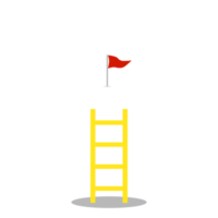 ladder to success, success concept, climb stiar to the winner or the great mission. png
