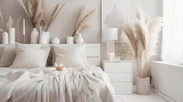 Interior design with Pampas grass, Illustration photo