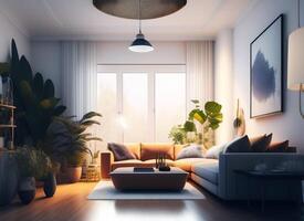 Photo beautiful confortable cozy interior style design