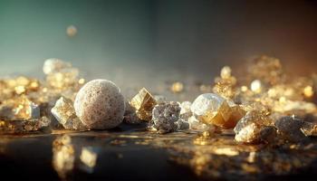 Abstract luxury background with gems and crystals photo