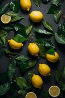 Natural Lemon Background. Illustration photo