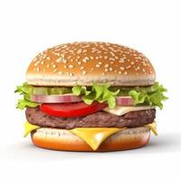 Beef burger isolated. Illustration photo