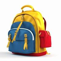 School backpack isolated. Illustration photo