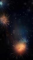 Dark Holiday Firework Background. Illustration photo