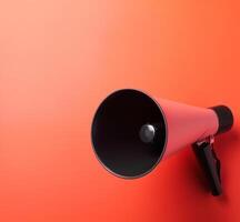 Megaphone on vivid background. Illustration photo